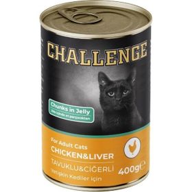 Challenge Tavuk ve Ciğerli Yetişkin 400 gr Kedi Konservesi