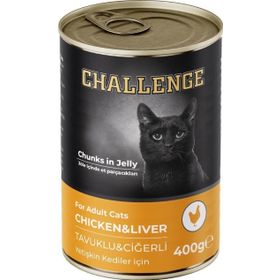 Challenge Tavuklu Ciğerli 400 GR Yetişkin Kedi Konservesi