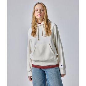 Champion 116847-WW023 Beyaz Reverse Weave Hooded Kadın Sweatshirt