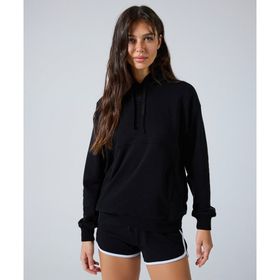 Champion 117114-KK001 Icons Hooded Siyah Kadın Sweatshirt