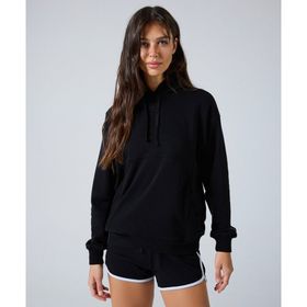 Champion 117114-KK001 Icons Hooded Siyah Kadın Sweatshirt