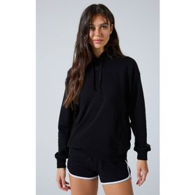 Champion 117114-KK001 Icons Hooded Siyah Kadın Sweatshirt