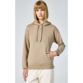 Champion 117114-MS066 Icons Hooded Kahverengi Kadın Sweatshirt