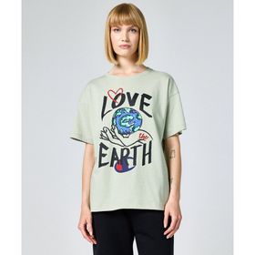 Champion 117179-GS072 Yeşil Eco Future Crewneck Kadın T-Shirt