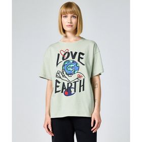 Champion 117179-GS072 Yeşil Eco Future Crewneck Kadın T-Shirt