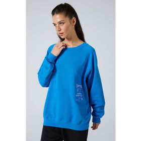 Champion 117197-BS015 Modern Bookstore Crewneck Mavi Kadın Sweatshirt