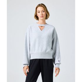 Champion 117345-EM004 Reverse Weave Crewneck Gri Kadın Sweatshirt