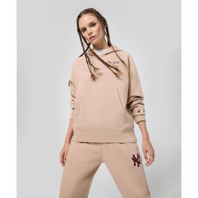 Champion 117506-MS079 Bej MLB Hooded Sweatshirt Kadın Sweatshirt