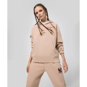 Champion 117506-MS079 Bej MLB Hooded Sweatshirt Kadın Sweatshirt