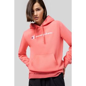 Champion 117529-PS004 Script Shop Hooded Pembe Kadın Sweatshirt