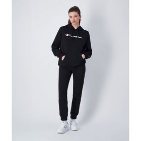 Champion 117550-KK001 Script Shop Rib Cuff Pants Siyah Kadın Eşofman Altı