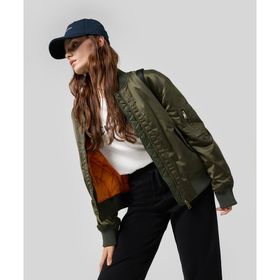 Champion 117578-GS508 Outdoor Bomber Jacket Yeşil Kadın Ceket