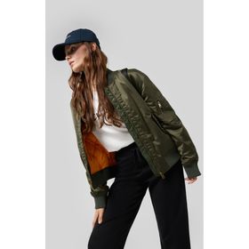Champion 117578-GS508 Outdoor Bomber Jacket Yeşil Kadın Ceket
