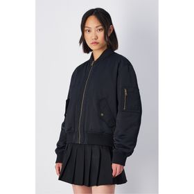 Champion 117578-KK001 Outdoor Bomber Jacket Siyah Kadın Ceket