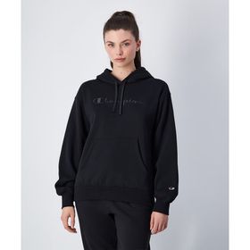 Champion 117581-KK001 Script Shop Hooded Siyah Kadın Sweatshirt