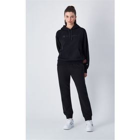 Champion 117581-KK001 Script Shop Hooded Siyah Kadın Sweatshirt