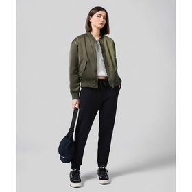 Champion 117584-KK001 Script Shop Rib Cuff Pants Siyah Kadın Eşofman Altı