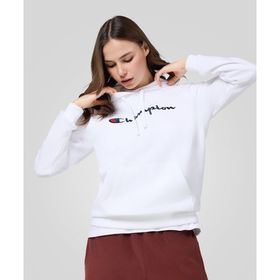 Champion 117669-WW001 Script Shop Hooded Beyaz Kadın Sweatshirt