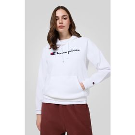 Champion 117669-WW001 Script Shop Hooded Beyaz Kadın Sweatshirt