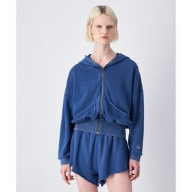 Champion 117689-BS189 Time Capsule Full Zip Hoodie Mavi Kadın Sweatshirt