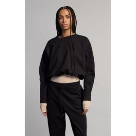 Champion 117842-KK001 C-Tech Crewneck Siyah Kadın Sweatshirt