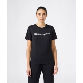 Champion 118428-KK001 Siyah Script Shop Short-Sleeve Tee Kadın T-Shirt