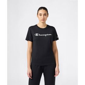 Champion 118428-KK001 Siyah Script Shop Short-Sleeve Tee Kadın T-Shirt