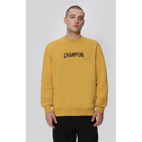 Champion 219298-YS130 Sarı Graphic Gallery Crewneck Erkek Sweatshirt