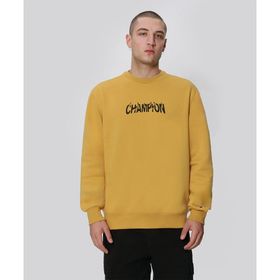 Champion 219298-YS130 Sarı Graphic Gallery Crewneck Erkek Sweatshirt