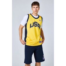 Champion 219745-YS011 Retro Sport Tank Top Sarı Erkek Forma