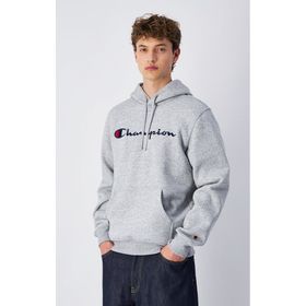 Champion 220253-EM021 Script Shop Hooded Gri Kapüşonlu Erkek Sweatshirt