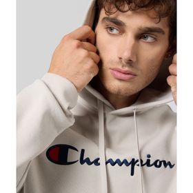 Champion 220253-ES057 Script Shop Hooded Bej Erkek Sweatshirt
