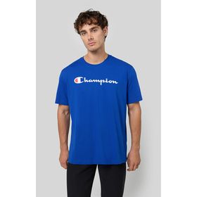 Champion 220256-BS008 Icons SS Tee Mavi Erkek T-Shirt