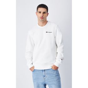 Champion 220259-WW001 Script Shop Crewneck Beyaz Erkek Sweatshirt