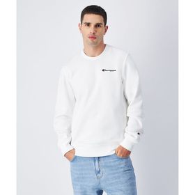 Champion 220259-WW001 Script Shop Crewneck Beyaz Erkek Sweatshirt