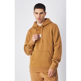 Champion 220268-MS034 Kahverengi Script Shop Hooded Erkek Sweatshirt