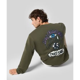 Champion 220427-GS508 Eco Future Crewneck Yeşil Erkek Sweatshirt