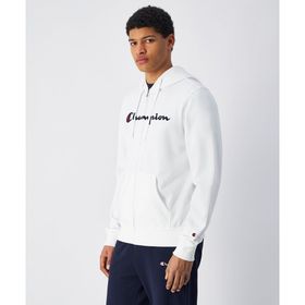 Champion 220728-WW001 Icons Full Zip Hoodie Beyaz Kapüşonlu Erkek Sweatshirt