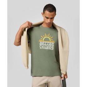 Champion 220757-GS128 Eco Future SS Tee Yeşil Erkek T-Shirt