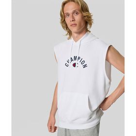 Champion 220797-WW001 Icons Hooded Sleeveless Beyaz Erkek Sweatshirt
