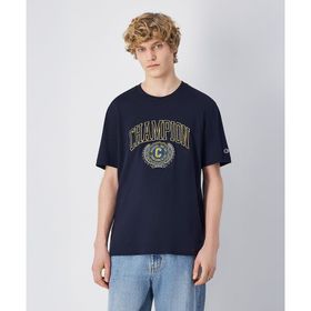 Champion 221174-BS501 Yearbook SS Tee Lacivert Erkek T-Shirt