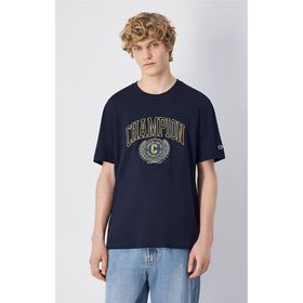 Champion 221174-BS501 Yearbook SS Tee Lacivert Erkek T-Shirt