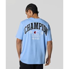 Champion 221197-BS186 Street Varsity Crewneck Mavi Erkek T-Shirt