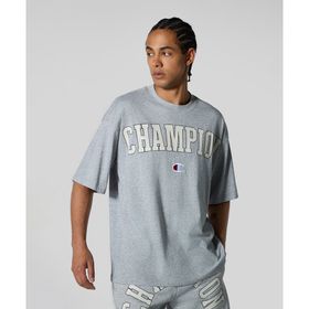 Champion 221207-EM021 Street Varsity SS Tee Gri Erkek T-Shirt