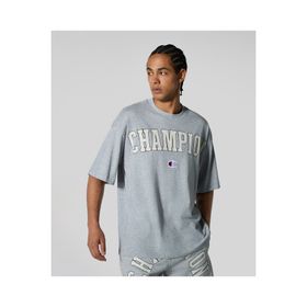 Champion 221207-EM021 Street Varsity SS Tee Gri Erkek T-Shirt