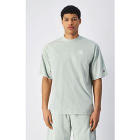 Champion 221257-GS129 Icons Plush Wash Crewneck Yeşil Erkek T-Shirt