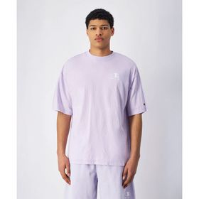 Champion 221257-VS101 Icons Plush Wash Crewneck Mor Erkek T-Shirt