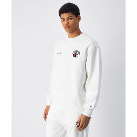 Champion 221269-WW048 Street Varsity Crewneck Beyaz Erkek Sweatshirt