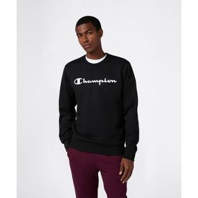 Champion 221811-KK001 Siyah Script Shop Crewneck Erkek Sweatshirt