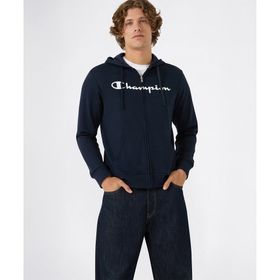 Champion 221918-BS501 Lacivert Script Shop Full Zip Hoodie Erkek Sweatshirt